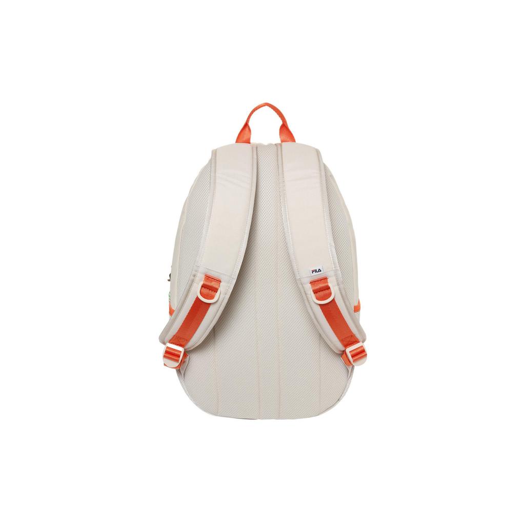 FILA Korean Style Sports Casual Multi-Pocket Large Capacity Nylon Backpack Unisex Backpack Off-White FS3BPD6013X-CRM