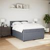 Maison Exclusive - Sommier à lattes de lit et matelas Gris foncé 140x200cm Velours