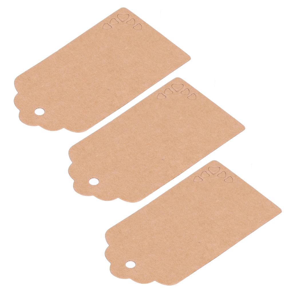 100 Pcs Clothing Tags Double Sided Kraft Paper DIY Craft Gift Tag with 30m Jute Twine for Wedding Christmas