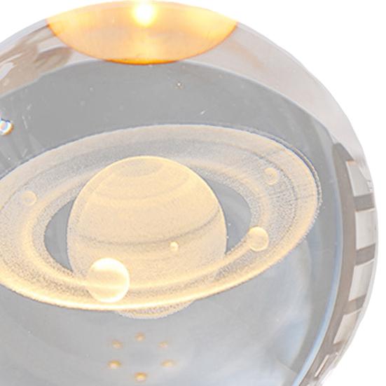 Faux Crystal Ball Night Light 3D Space/Cloud/Astronaut Engraved Clear Ball with LED Light for Bedroom Living Room Birthday Gift for Teens Boys Girls