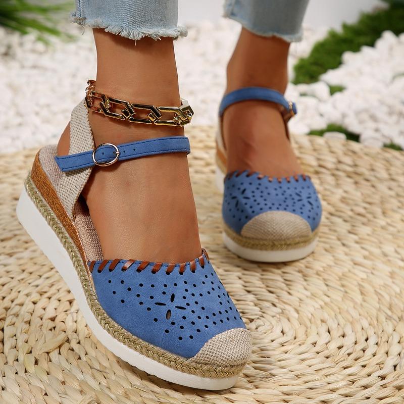 Trendy Women Sandals Summer Baotou Wedge Sandal Outdoor Non Slip Platform Sandals for Women Leather Casual Sandal Sandalia Mujer