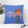 Cartoon Blippi Kids Cute Cushion Cover Throw Pillow Soft Short Plush Cozy Durable Colorfast For Sofa Bedroom Home Decor Gift