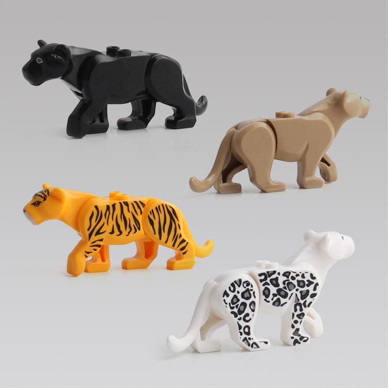 Confezione di Blocchi da Costruzione MOC Animali - Fattoria e Zoo Include Cervo Maculato Elefante Giraffa Orangotango Giocattolo Creativo