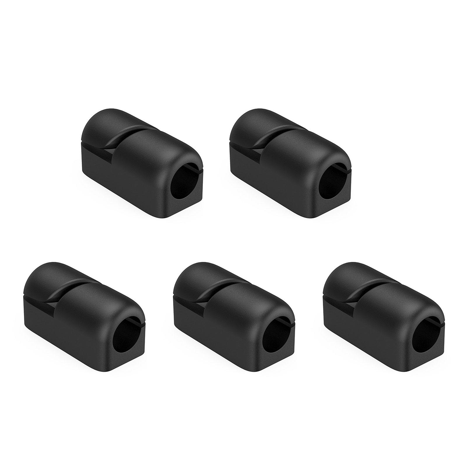 

5 шт. Органайзер для проводов, держатель, органайзер для шнуров, кабельные скобы, прочные уличные зажимы для шнуров для стены, стола, гирлянды рождественских огней A чёрный