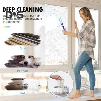 1 conjunto expansível Duster Starter Kit 180/360 Duster Kit alça lavável Mini limpeza Duster Head Set ventilador de teto removedor de poeira