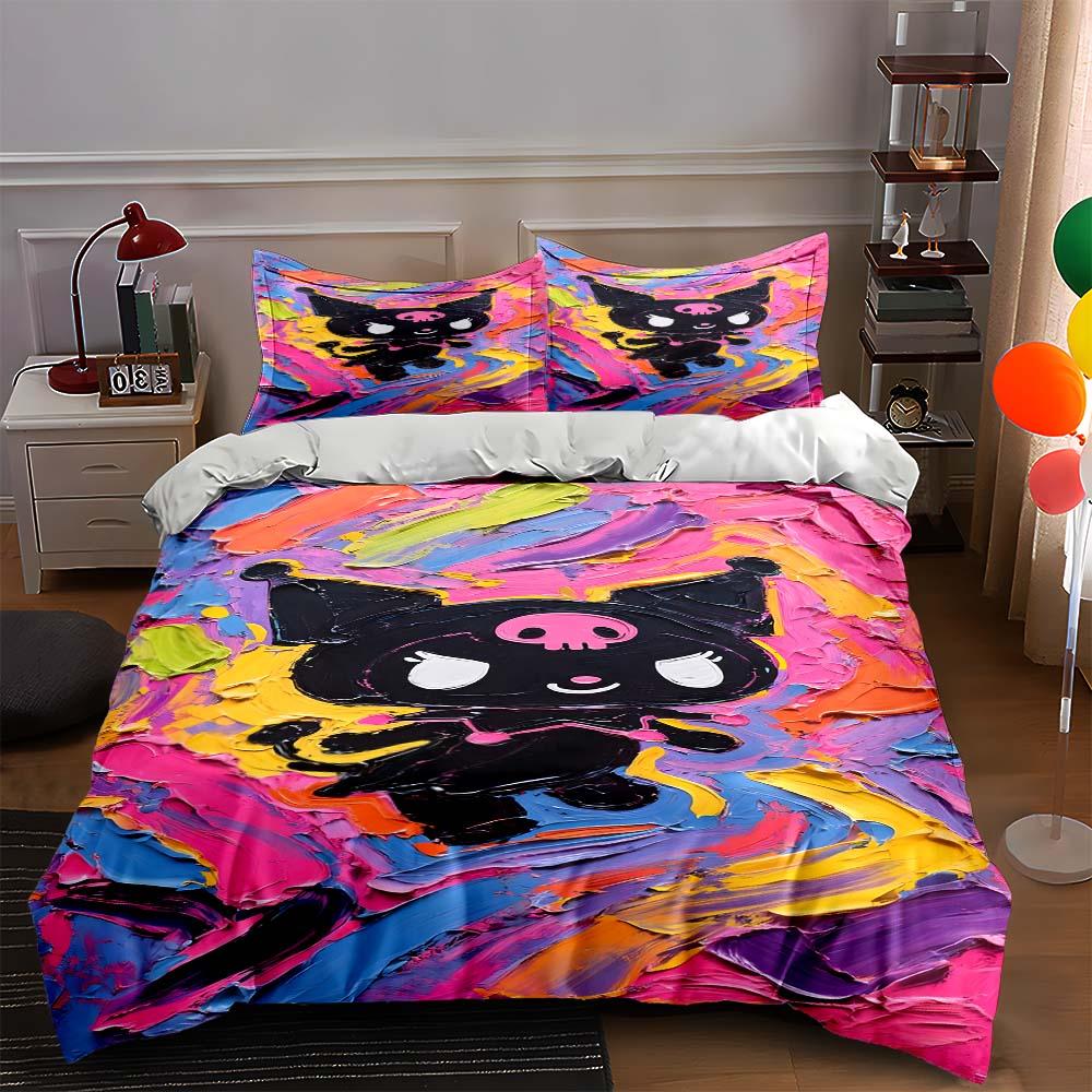 

Colorful abstract cartoon. Bedding Duvet cover sets Duvet covers Pillowcases gifts (1 * Duvet Cover 2 * Pillowcases, without duvet insert) 135x200cm