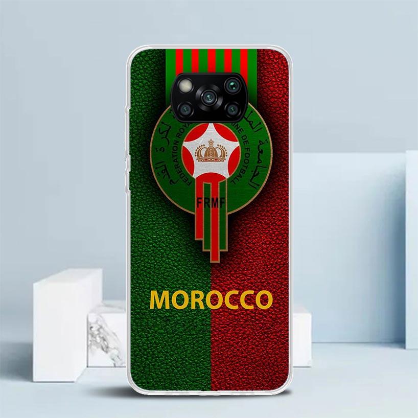 Morocco Flag Phone Case For Xiaomi Poco F7 Ultra X5 X6 X7 Pro M7 Redmi 15C 15 13C 13 12C 12 10C 10 10A 9 9C 9A 9T Cover Poco X7