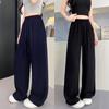 Lazy and Relaxed Linen Pants Women's Summer Thin Casual Loose Drape Small Straight Cotton and Linen Wide-leg Pants