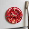 2026 New Year Decorations Magnetic 2D Flat Acrylic Horse Sticker Chinese Animal Refrigerator Magnet For Door Locker Cabinet 8cm