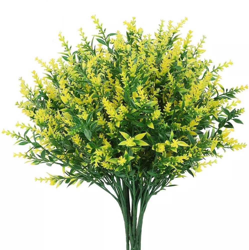 Artificial Flower Plastic Lavender Fake Plant Wedding Home Garden Decoration Bridal Bouquet Table Setting Household Supplies