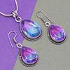 Tourmaline Set Gemstone Gift Wedding Party Bi-Color Pendant,Earring,Ring