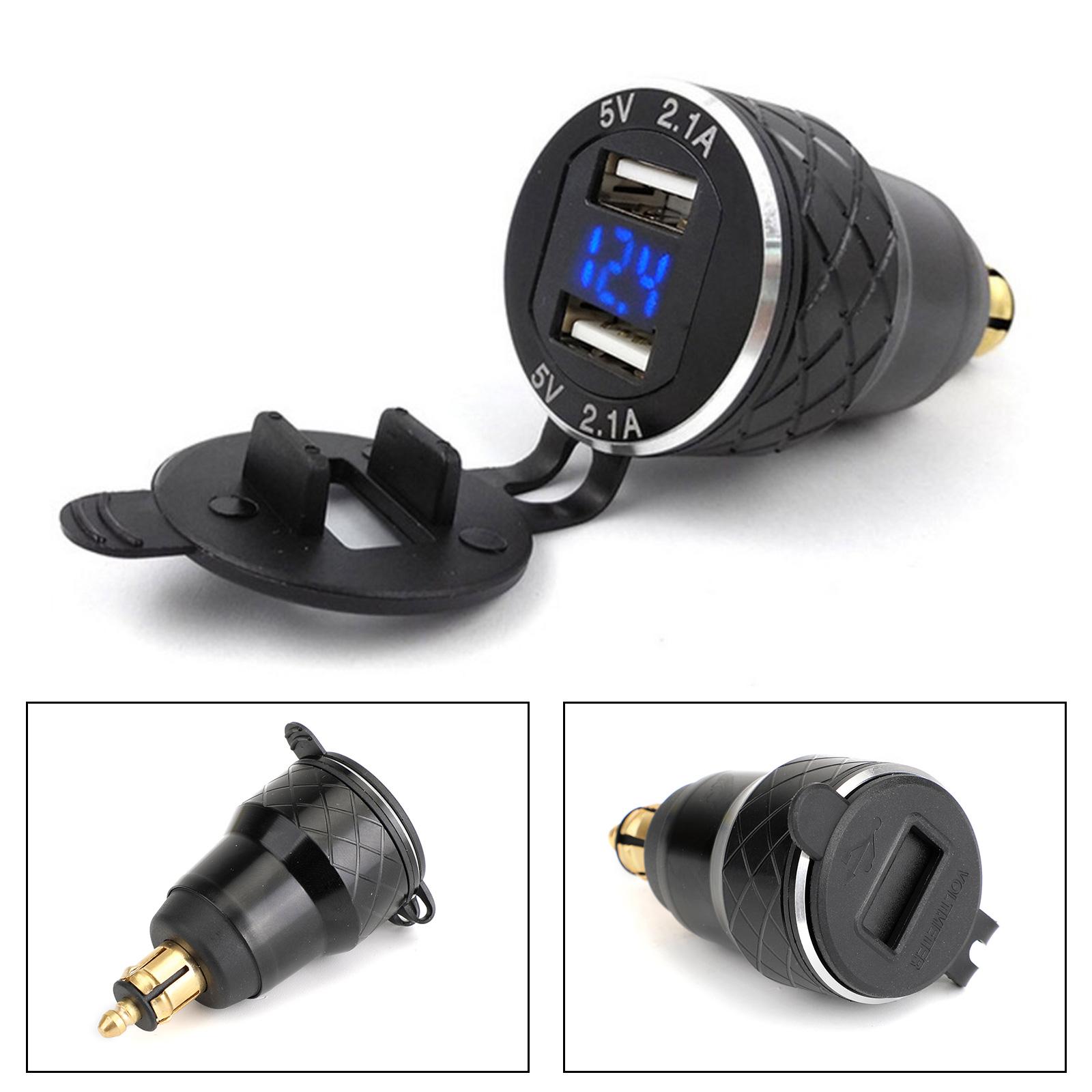 

Мотоциклетний подвійний USB-зарядний пристрій DIN-роз єм вольтметр для мотоцикла BMW EU Plug