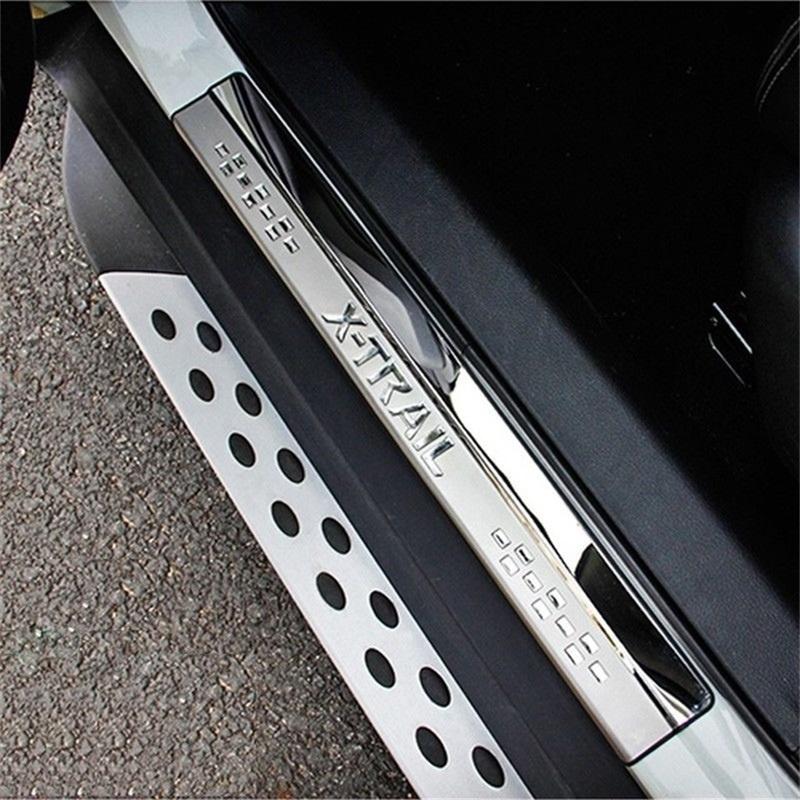 For Nissan X-Trail T32 2014 2015 2016 2017 2018   Door Sill Cover Scuff Plate Guards Protector Sticker Car Accessories