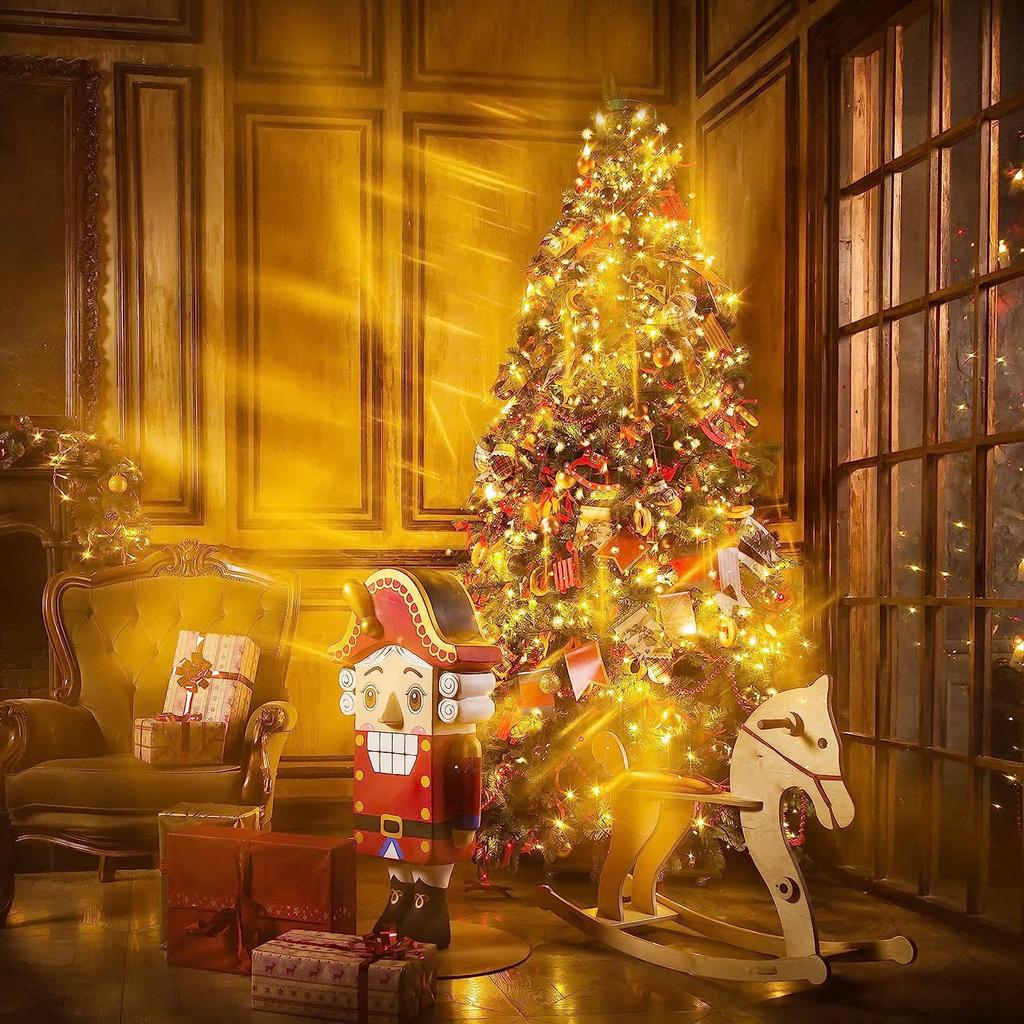 Christmas Decoration Star String Lights LED Outdoor Yard Christmas Tree Toppers Star Light Waterfall Tree Holiday Garland Light