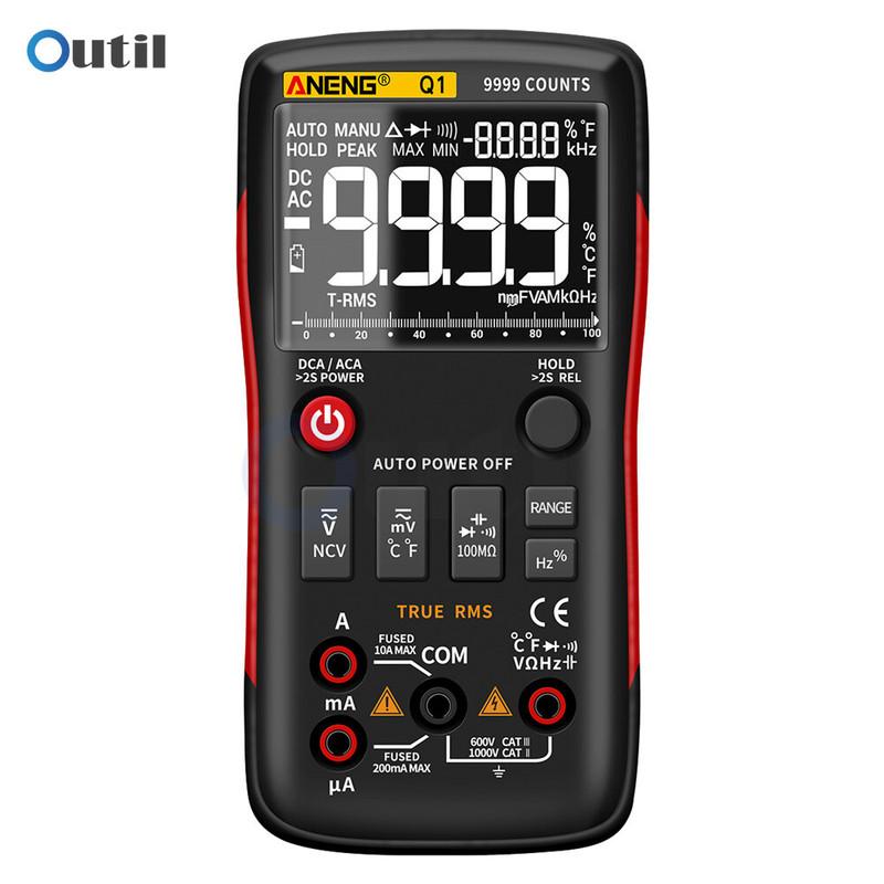 ANENG Q1 Digital Multimeter 9999 Analog Tester True RMS DIY Transistor Capacitor NCV Testers Lcr Meter Professional Multimetro