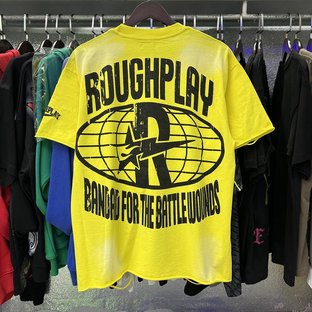 Skateboard Skeleton Print Hot Stamping, Water Washing, Hole Breaking, Making Old Short Sleeved T-shirt for Men and Women