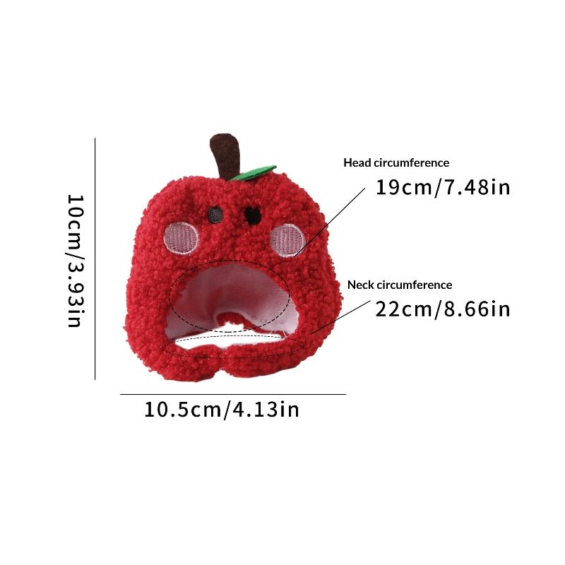 Pet Cat Fruit Plush Hat Cute Creative Pet Head Cover Funny Dress Up Cat Dog Hat Headgear Clothing Accessories Pet Supplies