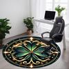 1pc Clover Mandala Design Chair Carpet for Office, Soft, Non-Slip Polyester Mat, Office, Living Room, Bedroom, Durable Polyester Yy251207134