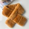 Soft Plush Cross Scarf Furry Winter Collar Scarf Korean Style Neck Scarf  Women Girl