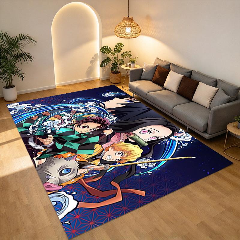 Demon Slayer Living Room Nonslip Area Rug Soft Carpet For Bedroom Game Playroom Sofa Office Home Decor Doormat Christmas Gift C9301293