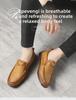 Men's 2025 Four Seasons Soft Leather Slip-On Loafers - Genuine Leather Casual Business Shoes with Soft Soles.