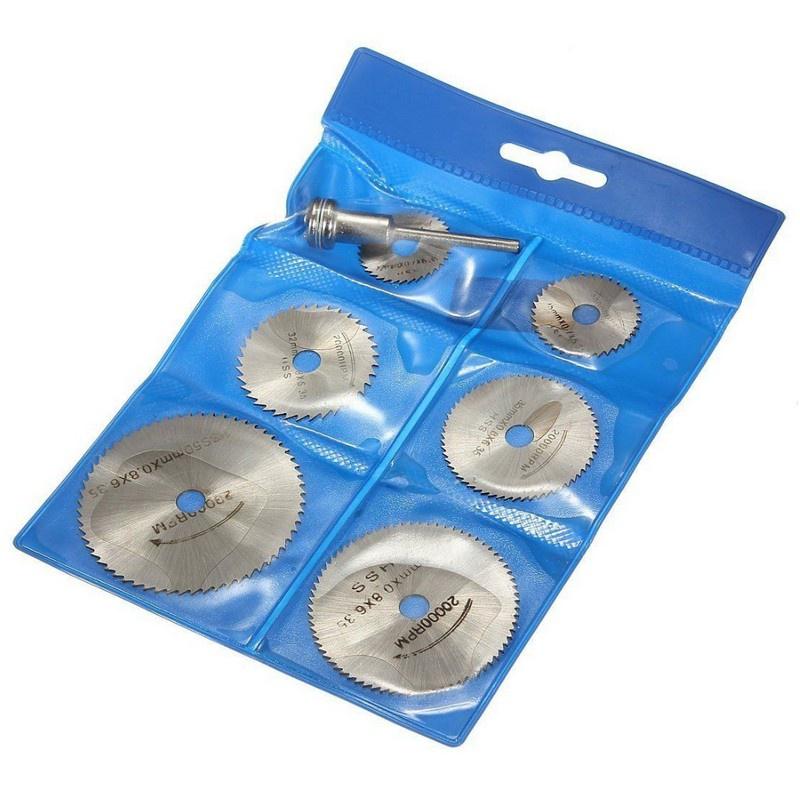 7pcs/set Circular Saw High Speed Steel Rotary Cutting Discs For Wood