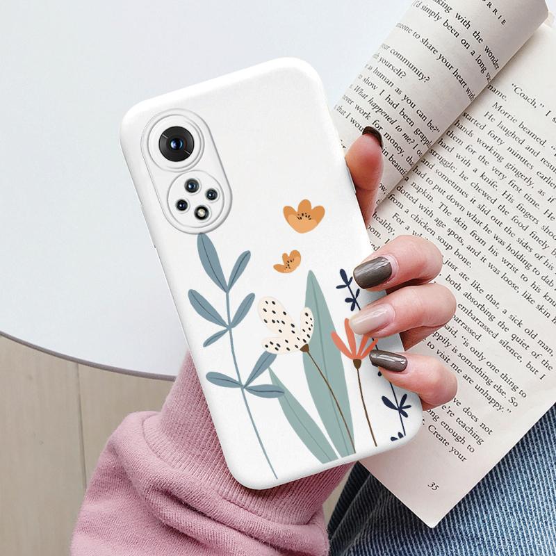 Flowers Funda For Honor 50 Capa Huawei Nova 9 Phone Case Soft Silicone Cute Cat Bear Back Cover For Honor X6a X6b X6c TPU Bumper