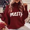 Knitted Women Turtleneck Sweater Loose Pullover Female Jumper Elegant Winter Warm Spring New Year Trendy Christmas Sweater