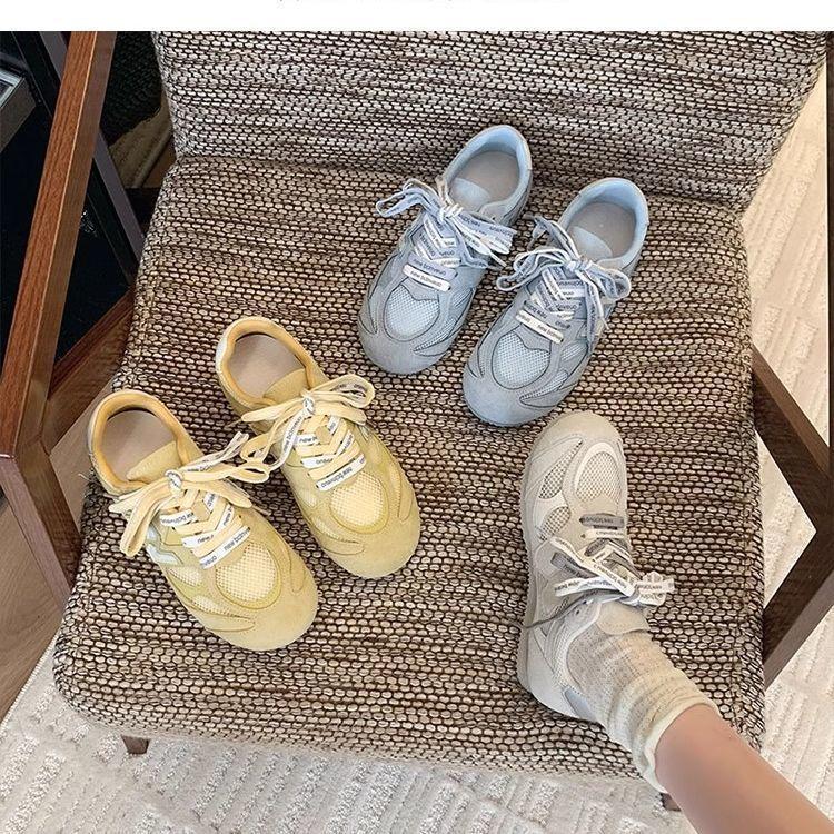Flat-bottomed Retro German Training Shoes for Women's New Summer Breathable Thin Casual Versatile Mesh Shoes for Women