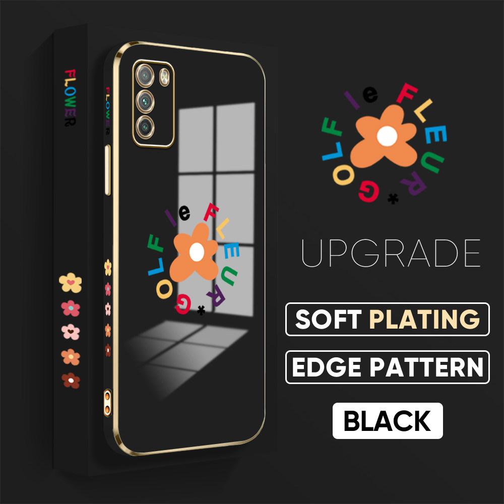 Bunte Druckmuster Quadratisches Randmuster Gehäuse Überzogene Telefonschale Luxus Überzogene Weiche Telefonhülle für Huawei Honor Xiaomi Redmi