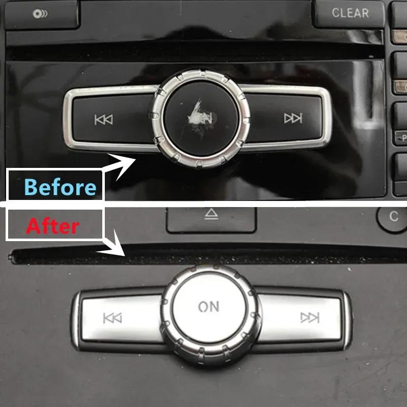 Center Console Volume Buttons ON Button Cover Repair Sticker For Mercedes Benz C GLK Class W204 S204 W212 X204 Car Accessories