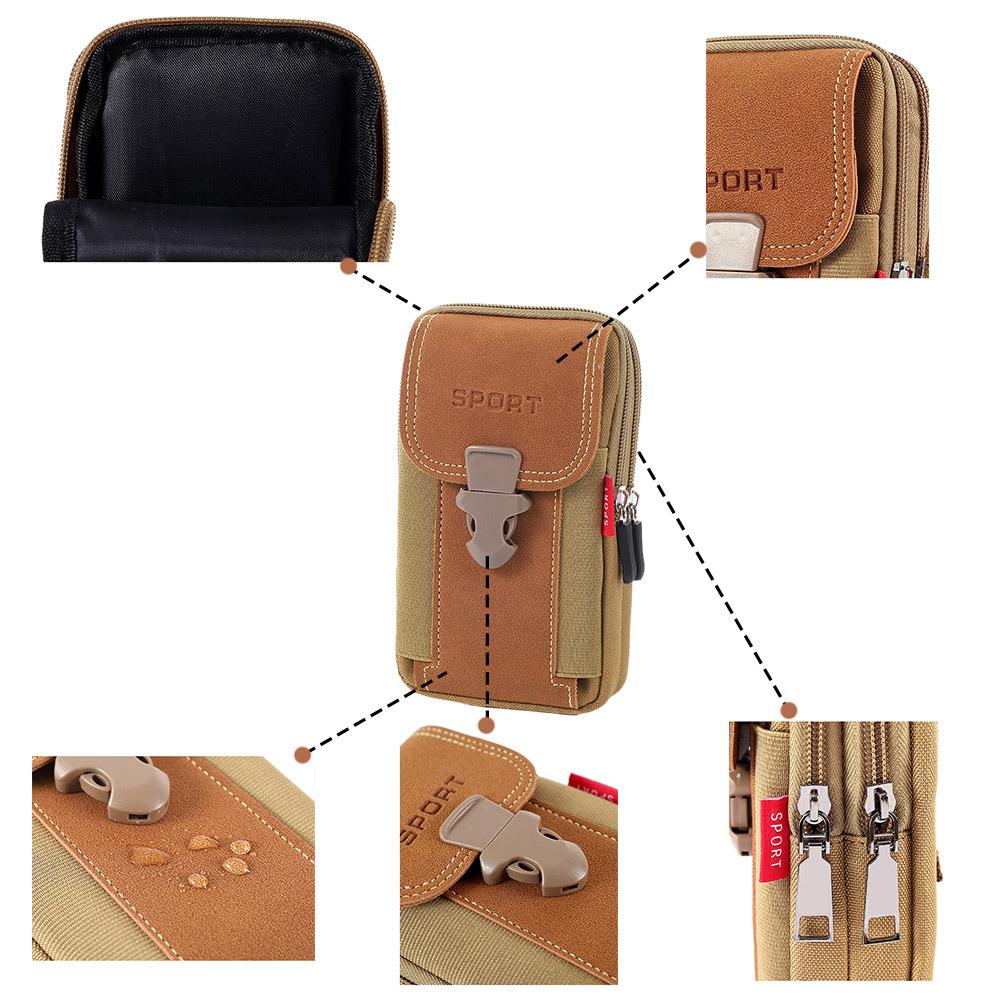 Man Belt Pouch Mobile Phone Bag for Men Phone Holster Bag Molle Waist Bag Pack Small Tactical Duty Belt Backpack Card Holder