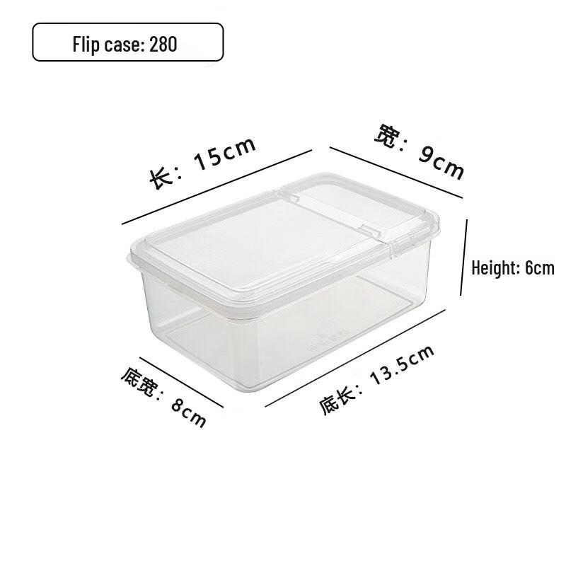 Hongqisheng Plastic Flip-Top Food Storage Containers (10-Pack)