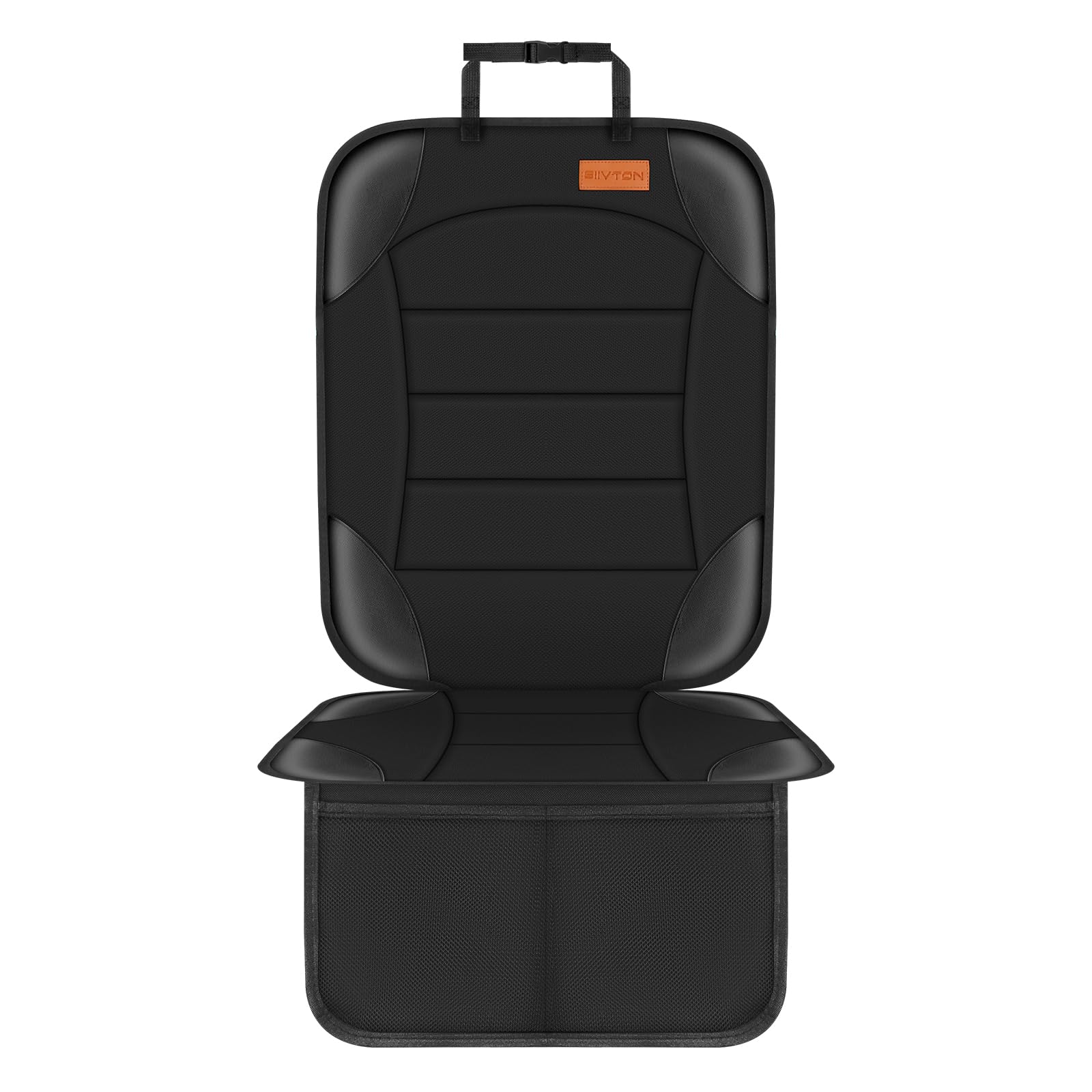 

Защита автомобильного сиденья Защитное покрытие для автомобильного сиденья из кожи и ткани, сетчатый коврик, сиденья Siivton, 2 кармана, противоскользящее дно, для автомобиля, ребенка, домашнего животного чёрный