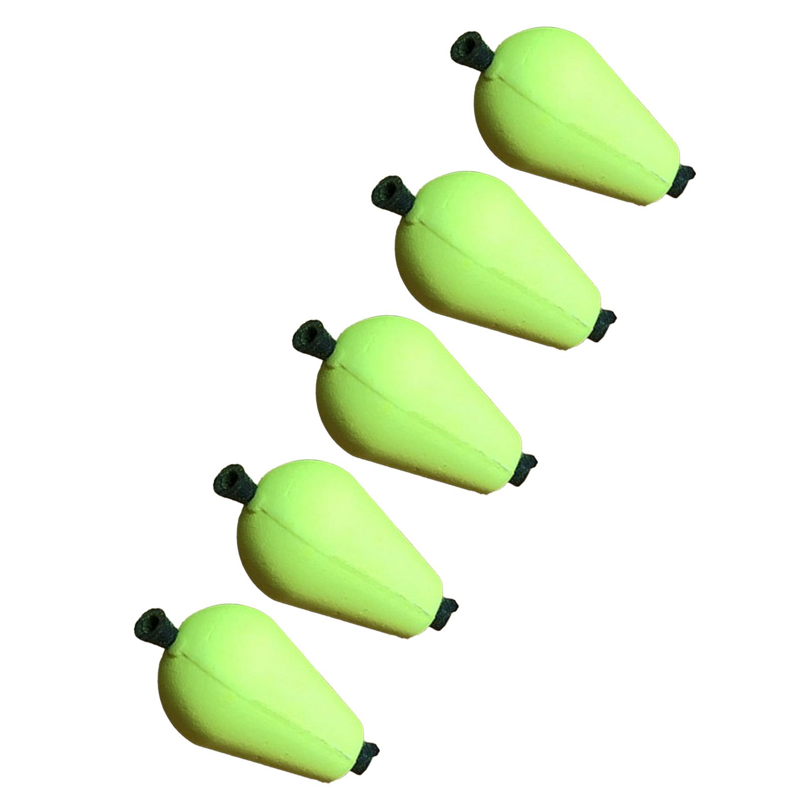 

5pcs Floating Bobbers Water Droplets Indicators Fishing Bobbers for Saltwater Strikes Indicators Float Fly Fishing Float флуоресцентный желтый