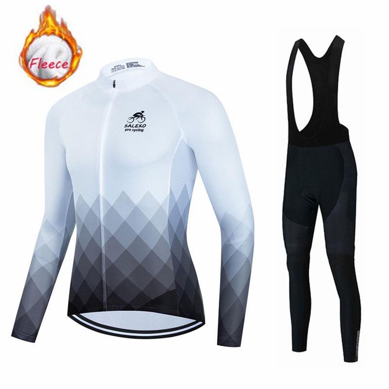 Cycling Suit Long Sleeve Cycling Suit Men's Tour De France Fleece Winter Cycling Suit 2026 Winter Fleece Warm Cycling Suit Set