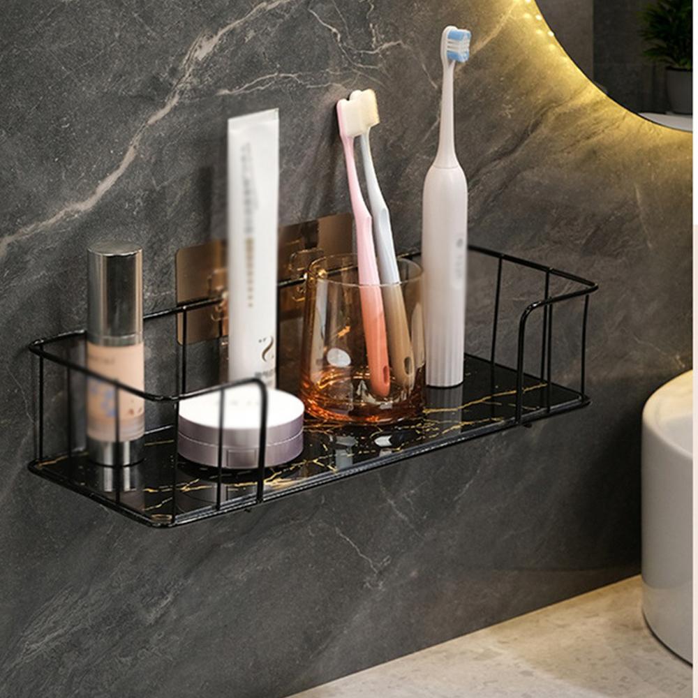 Makeup Storage Rack Bathroom Storage Rack Above The Toilet Luxury Bathroom Shelf Without Drilling Iron Wall Shelf Home Storage