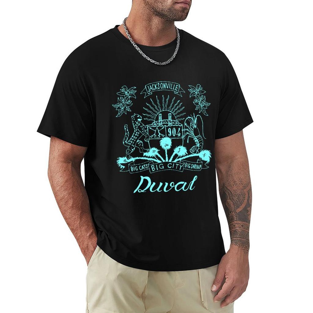 Duval Crest Teal Lettering on Black TShirt graphics animal prinfor boys quick drying customs mens shirts graphic tee