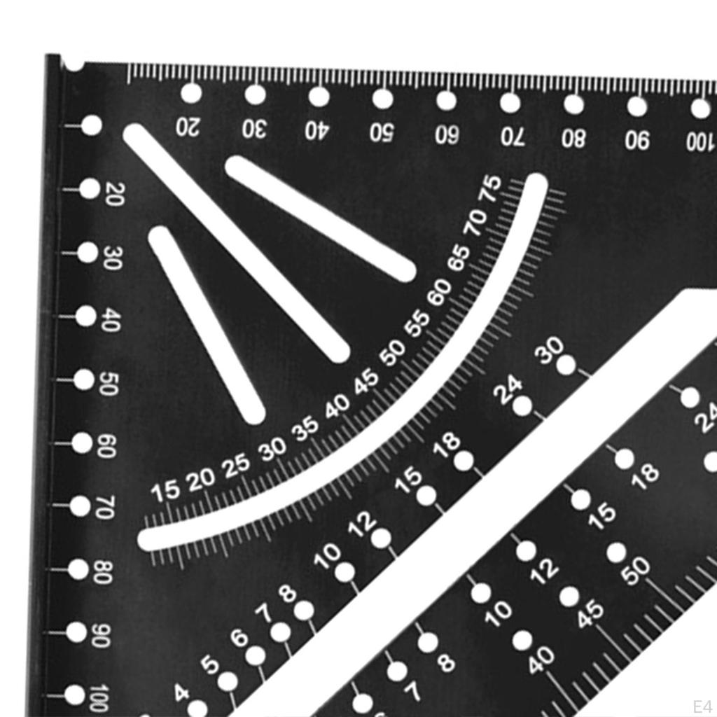 Aluminum Alloy Carpenter Square Carpentry Triangle Ruler Protractor for Remodeling