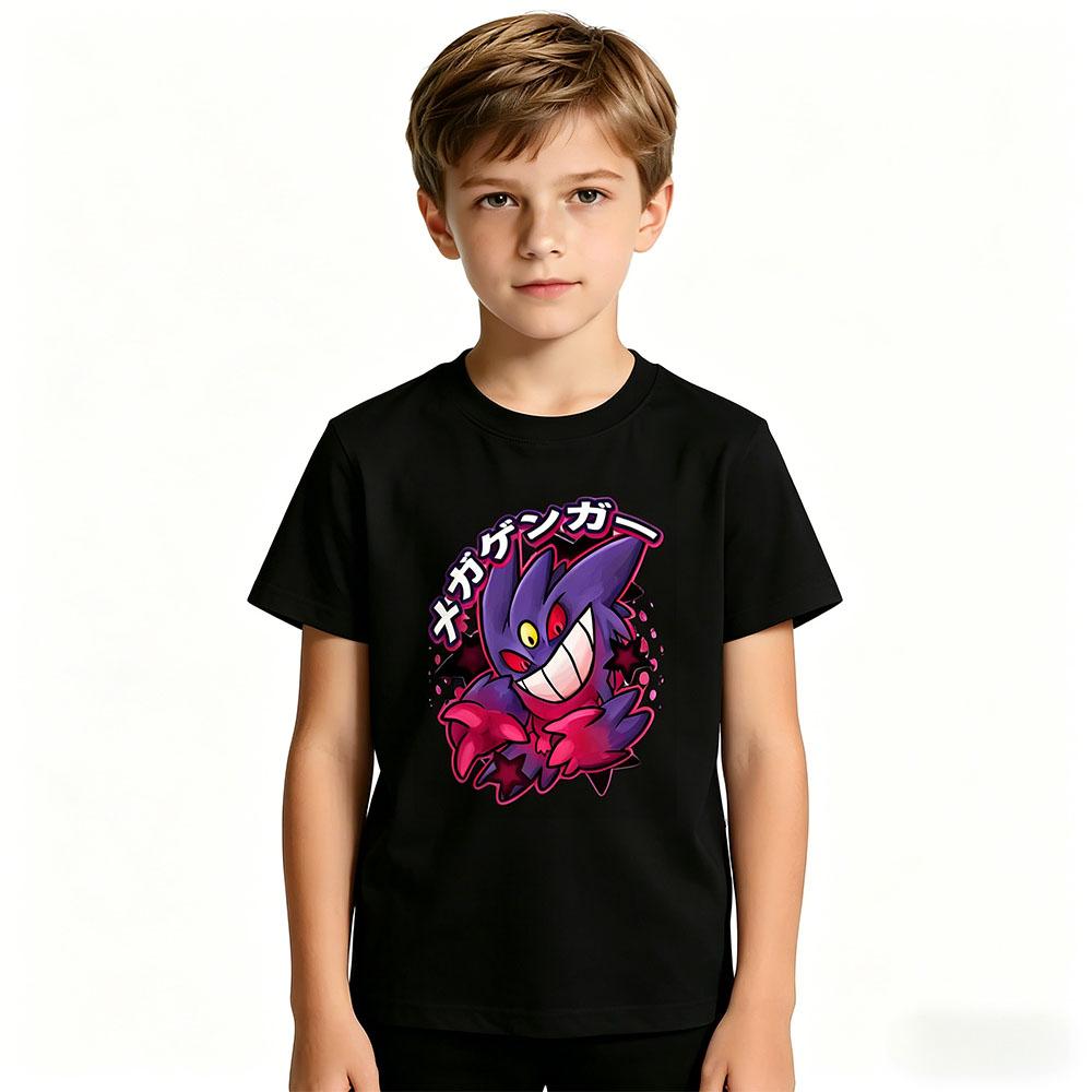 Summer Anime Pokémon Cosplay TShirt Cotton Short Sleeve Tops Casual Loose Retro TShirt Men Women Kids Family Matching Outfits