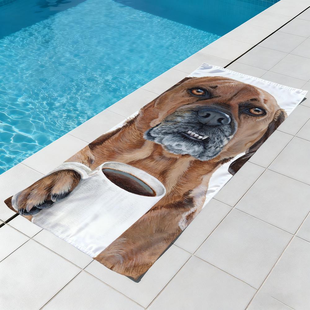coffee animal Towel Beach Quick Dry Soft Pool Towels Gift for Travel Gym Shower Camping sports