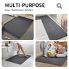 Polyester Cotton Woven Texture Kitchen Mat, Long Kitchen Runner Rug, Fast Absorbent for Water & Oil, Rubber Non-Slip Backing