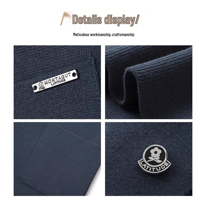 MONTAGUT Men's Spring Autumn Knit Blazer