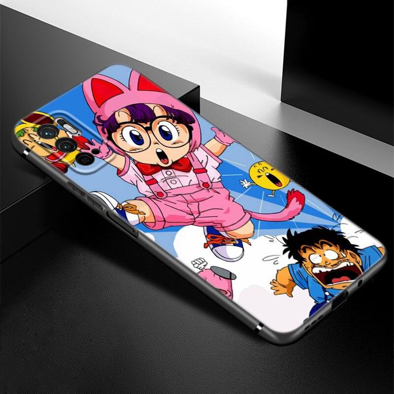 Dr Slump Arale Anime Phone Case For Xiaomi Redmi Note 7 8 8T 9 9S 10 10S 10T 11 11S 4G 11E 11T Pro 5G Soft TPU Black Cover