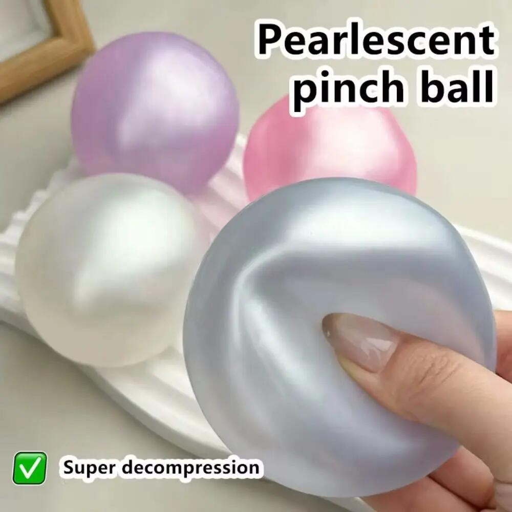 6cm Squishy Pearl Coconut Oil Squeeze Toy Shapeable Slow Rising Stress Relief Toy Vaseline Material Stress Ball Decompression Fidget Sensory Toy