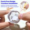 SW 5/3PCS Non Punching Towel Storage Clip Gloves Dishcloth Rack Kitchen Bathroom Self-adhesive Hook Hole Clips Wall Hanging Plug