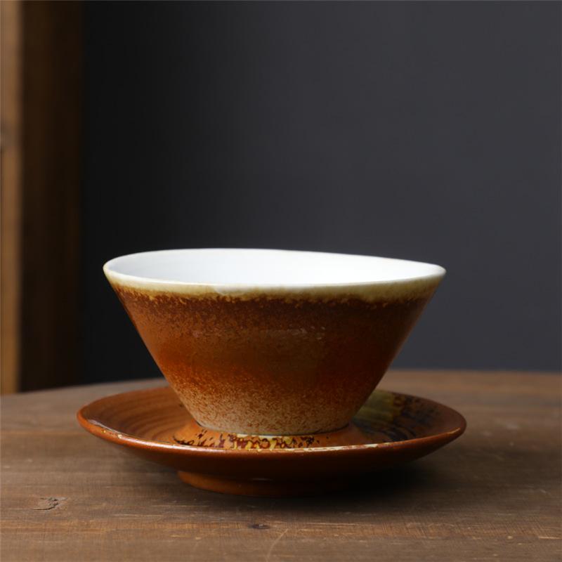 Creative Ceramic Cup Light Luxury Coffee Cup Saucer Set Retro Design Water Cup Afternoon Tea Cup