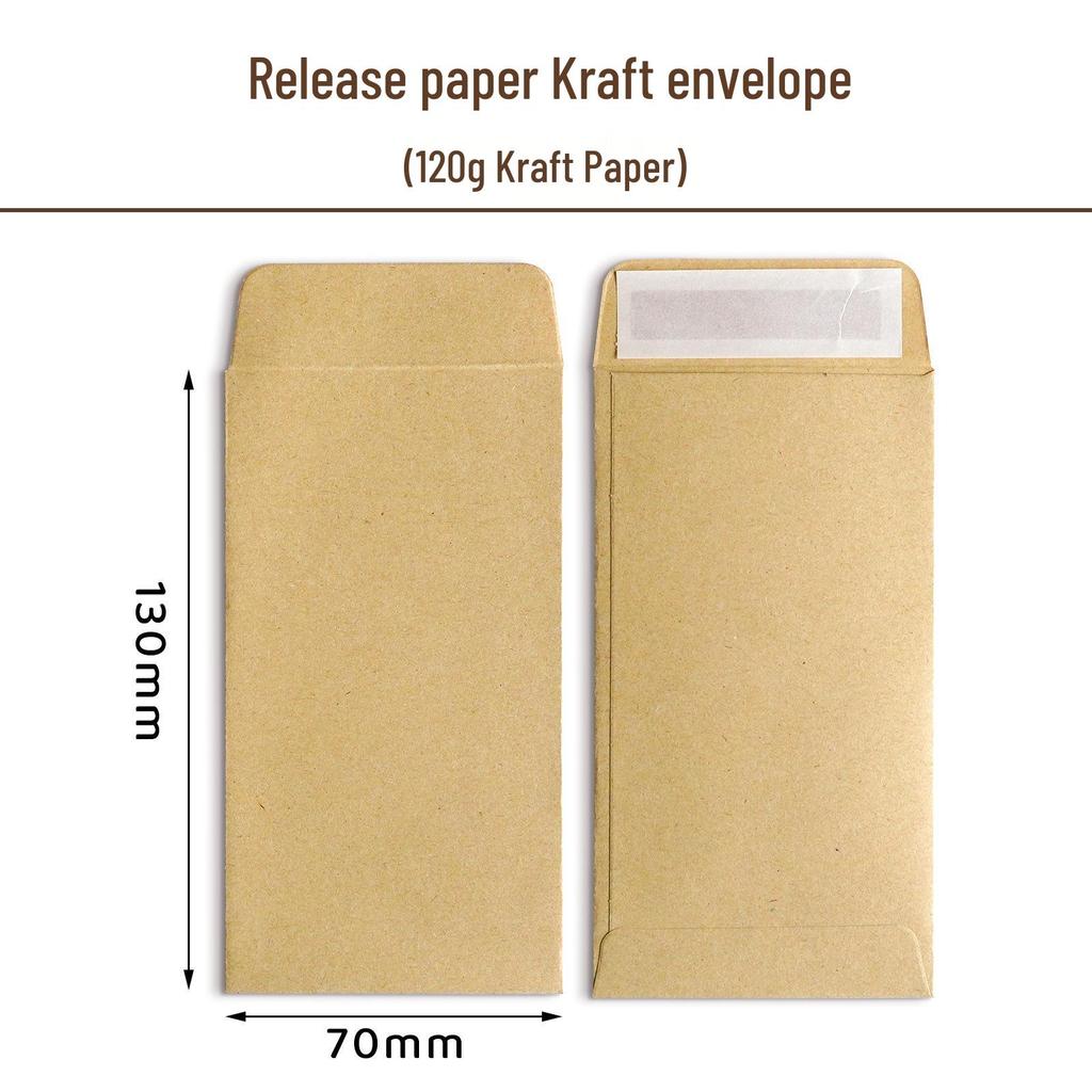 Self-Adhesive Double-Sided Kraft Paper Document Envelope with Thickened Yellow Chinese Style Design.