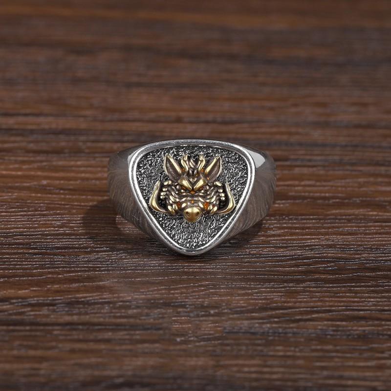 Adjustable Vintage Zodiac Animal Ring Men Women 3D Design Copper Statement Jewelry