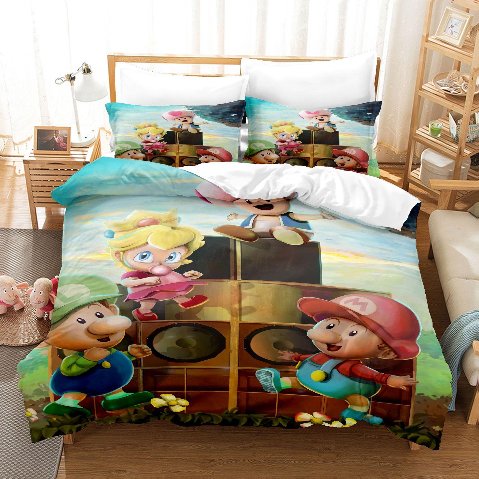

Children S Animation Digital Printing Three-Piece Set Three-Dimensional Duvet Cover Pillowcase 70 * 133